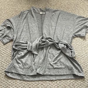 Heathered comfortable and soft sweater with tie and pockets! GAP brand